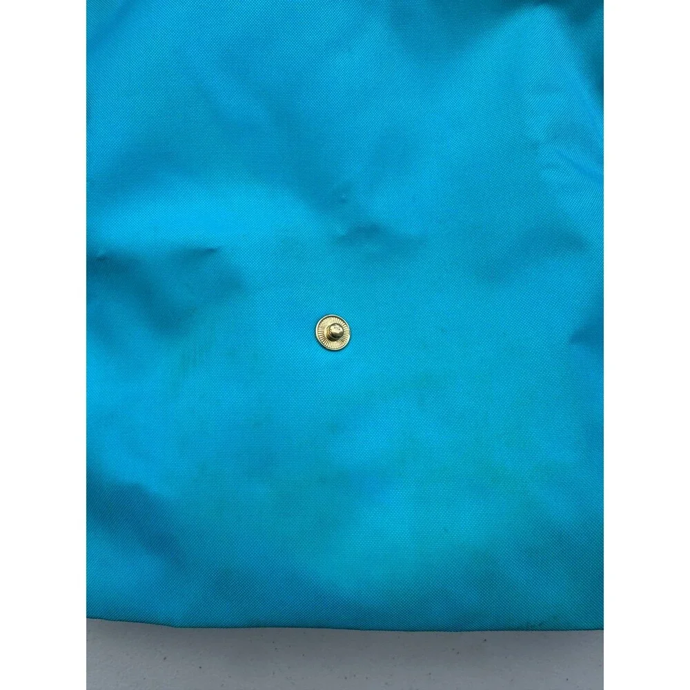 Longchamp Cobalt Le Pliage Original Nylon Leather Trim Foldable Backpack